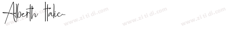 Alberth Italic字体转换